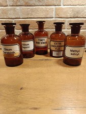 5 antike Apothekergläser