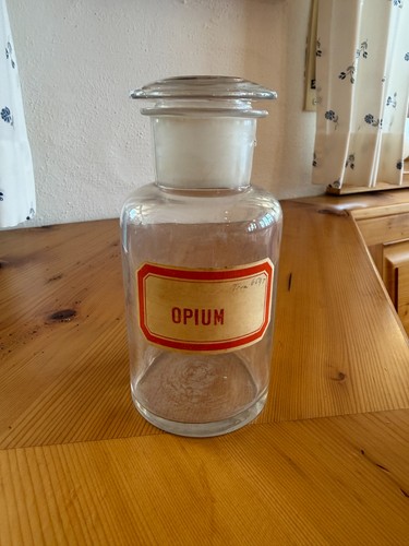 Antike opium apothekerflasche - antike,