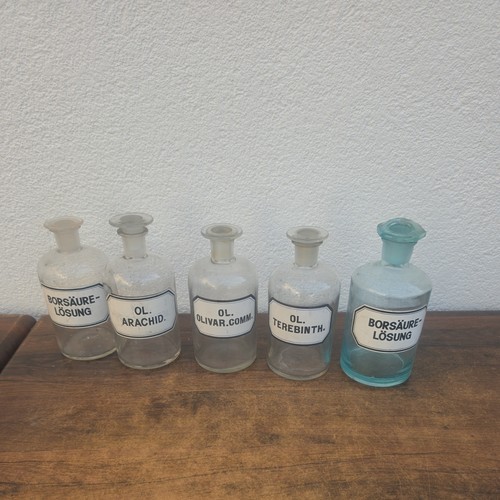 5er set glas apothekerflaschen - 5er, glas-apothekerflaschen