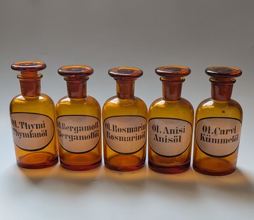 Alte apothekerflaschen mit - 5,