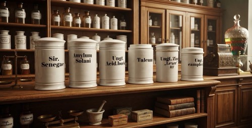 Alte apothekengefäße aus - x,