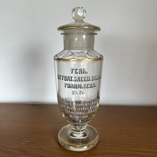 Antikes apothekergefäß glas - apothekergefäß,