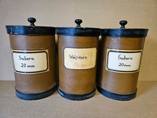 3  alte antike Apothekerdosen