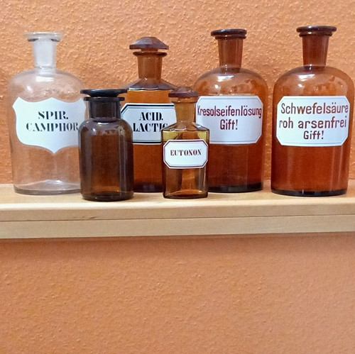 Antike apothekerflaschen - antike,
