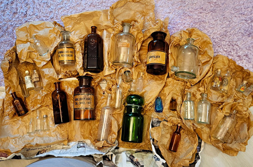 Alte apothekengläser mit - alte,