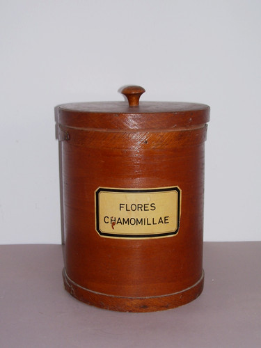 Große apotheker dose holz - apotheker,